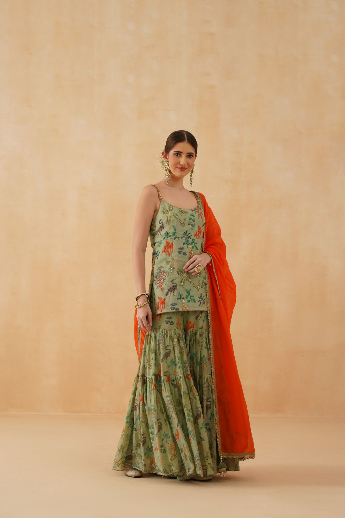 Jungle Tiered Sharara Set