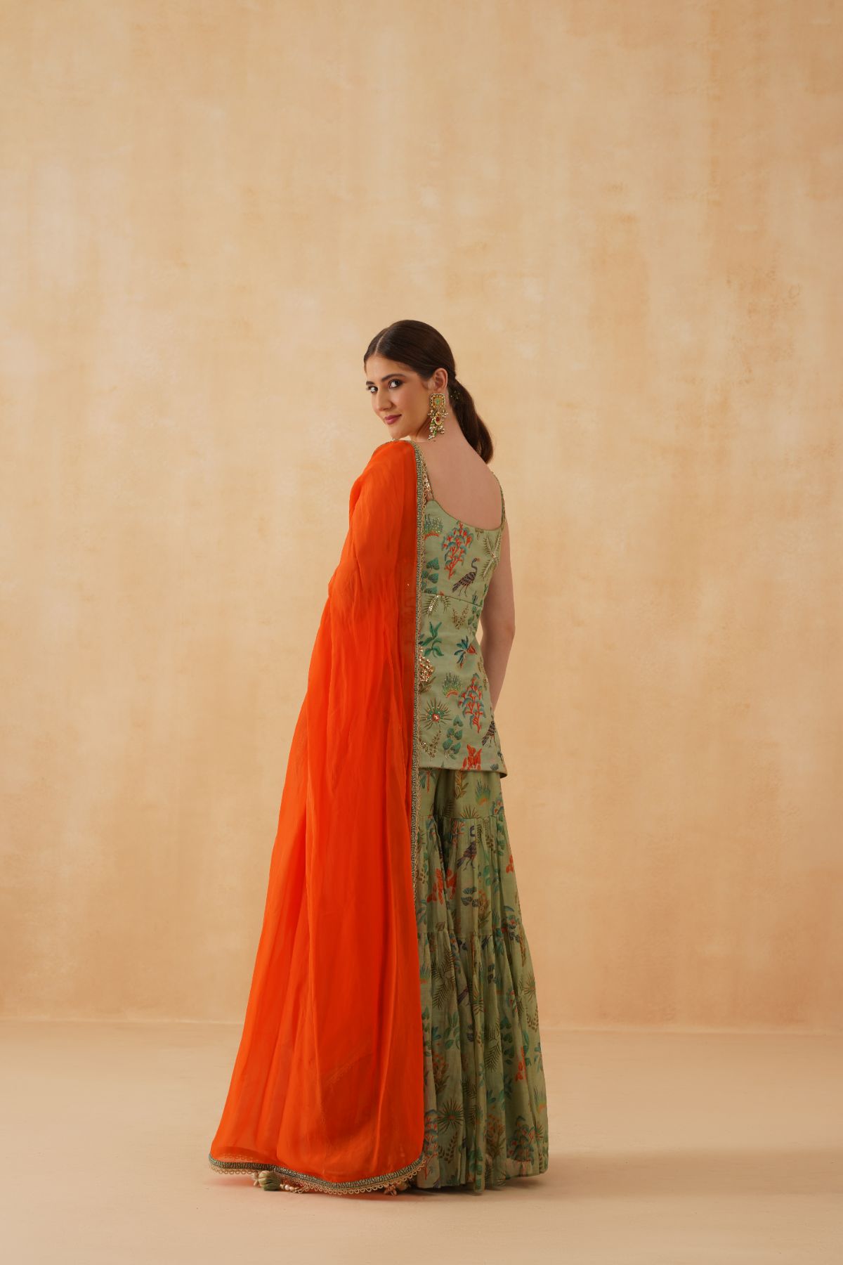 Jungle Tiered Sharara Set