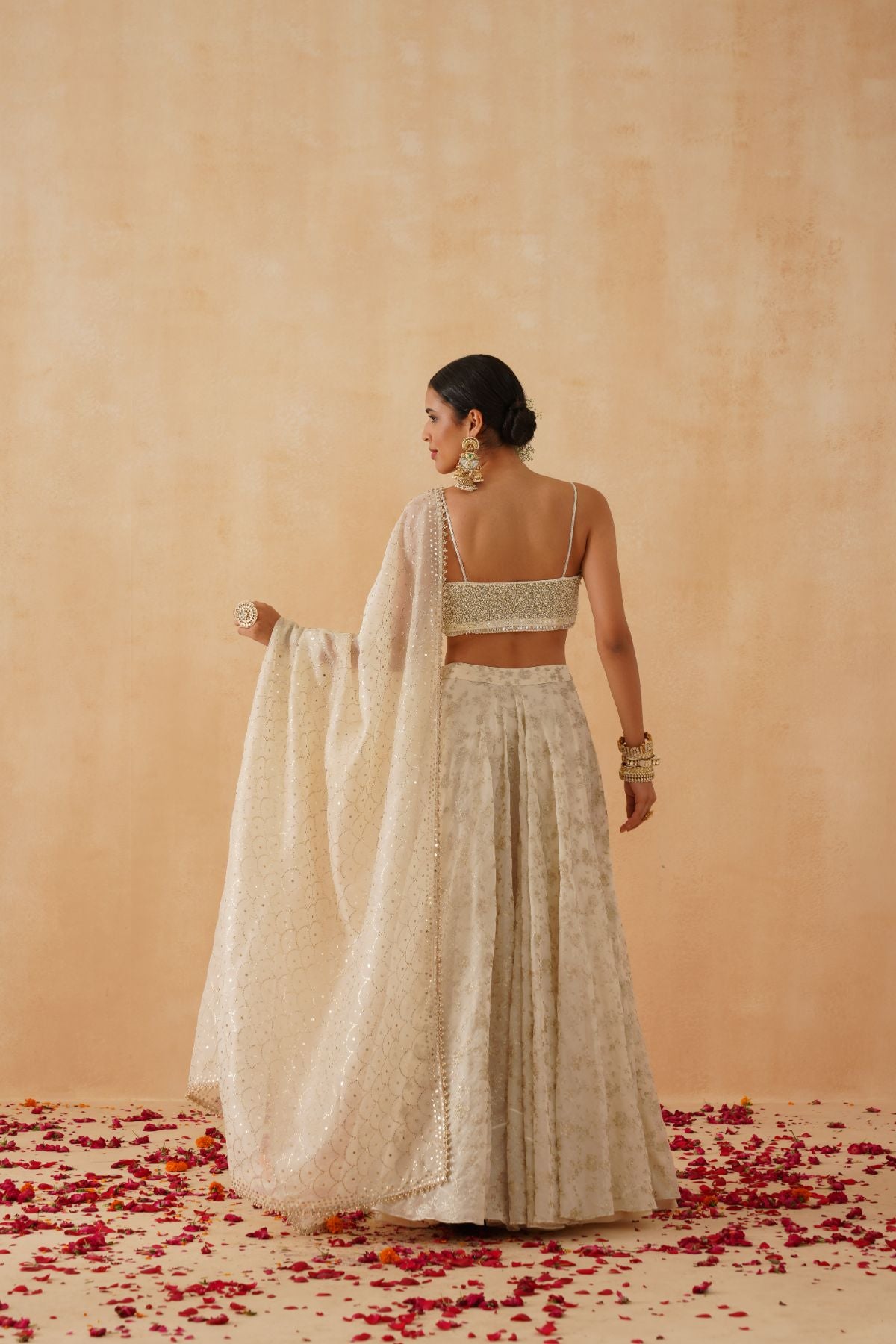 Ivory Lehenga Set