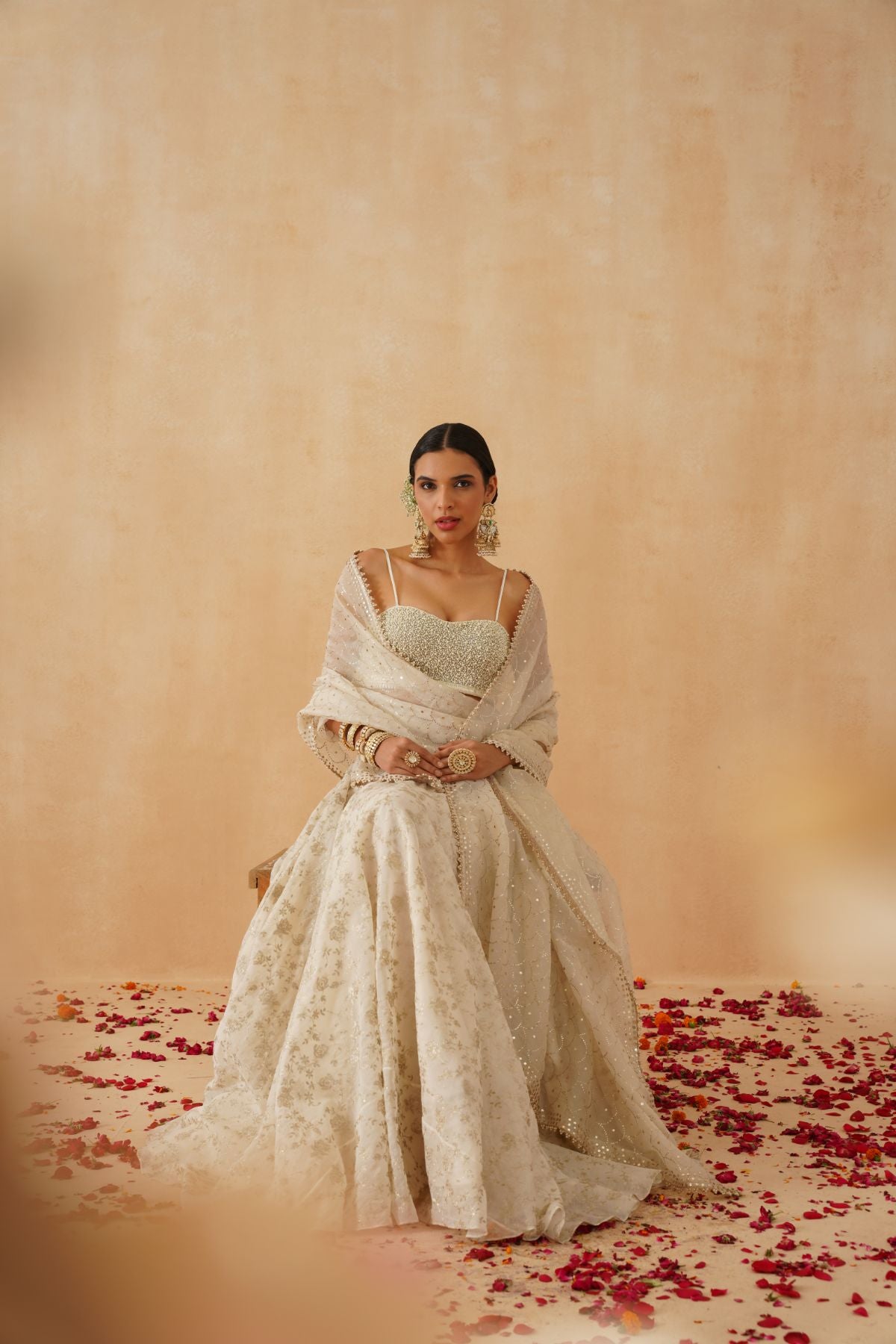 Ivory Lehenga Set