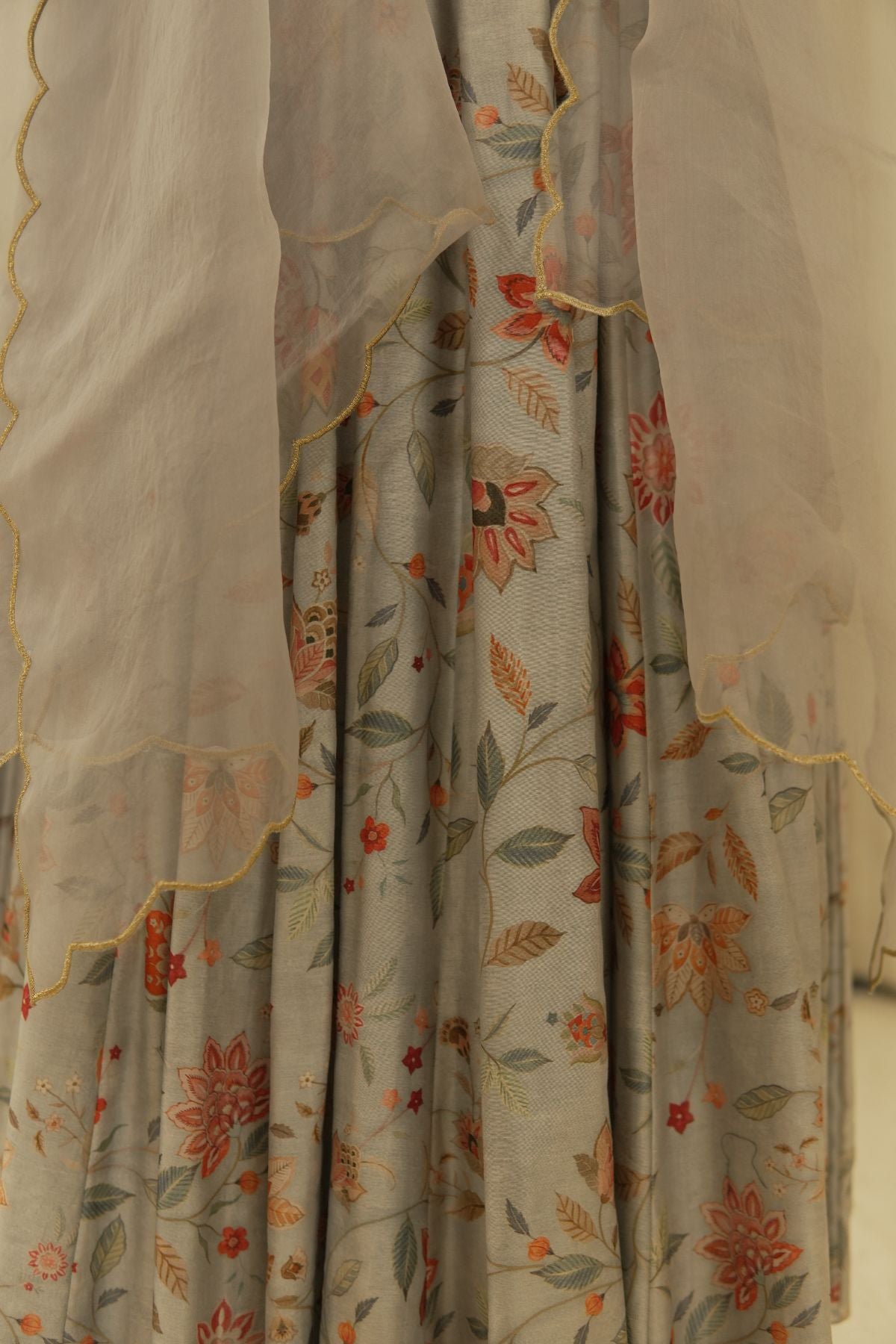 Printed Chanderi Anarkali