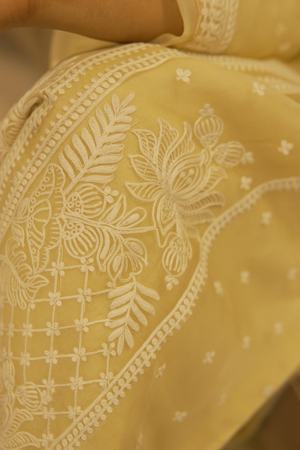 Lemon Organza Suit