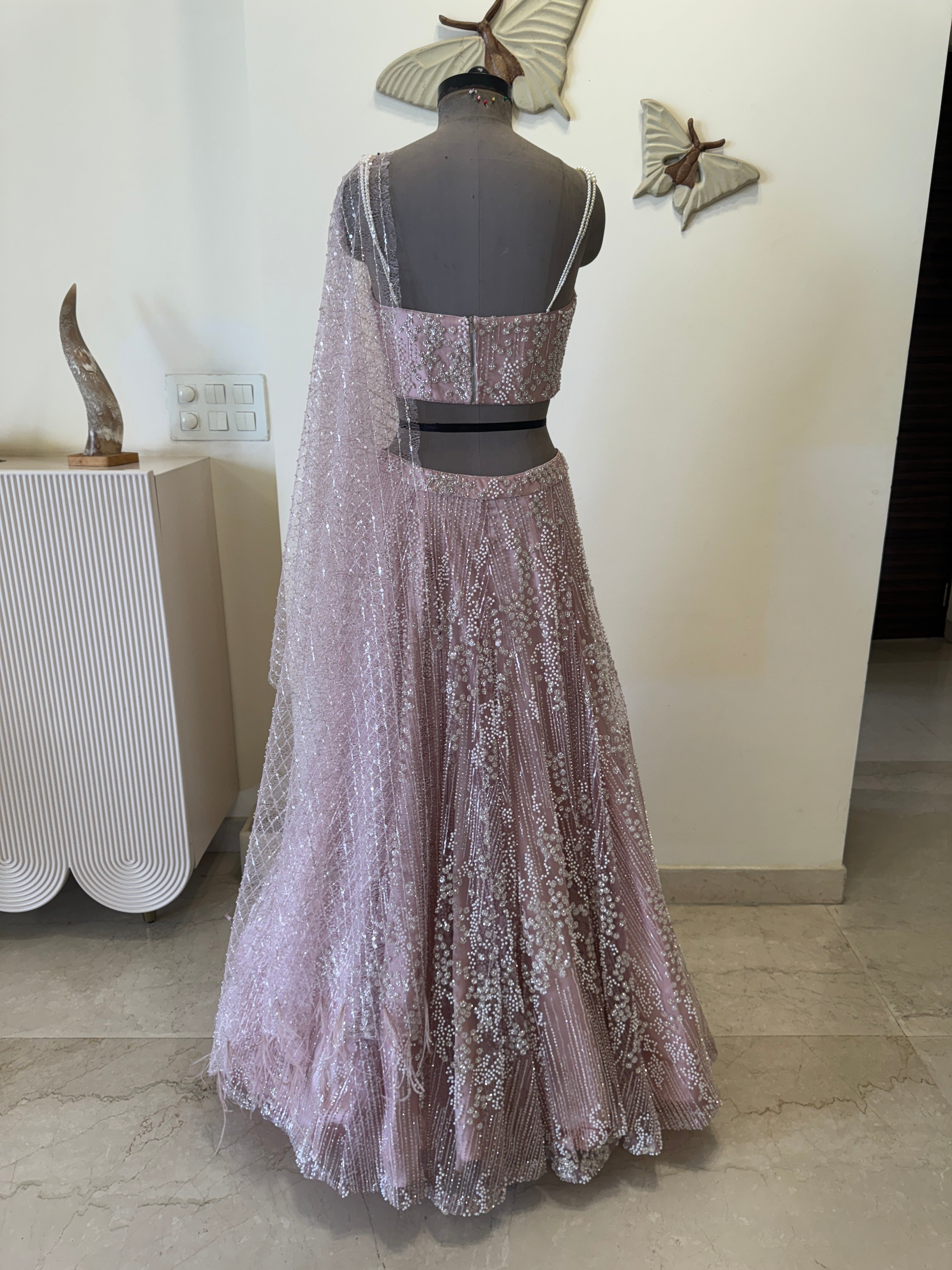 Pink Embroidered Lehenga