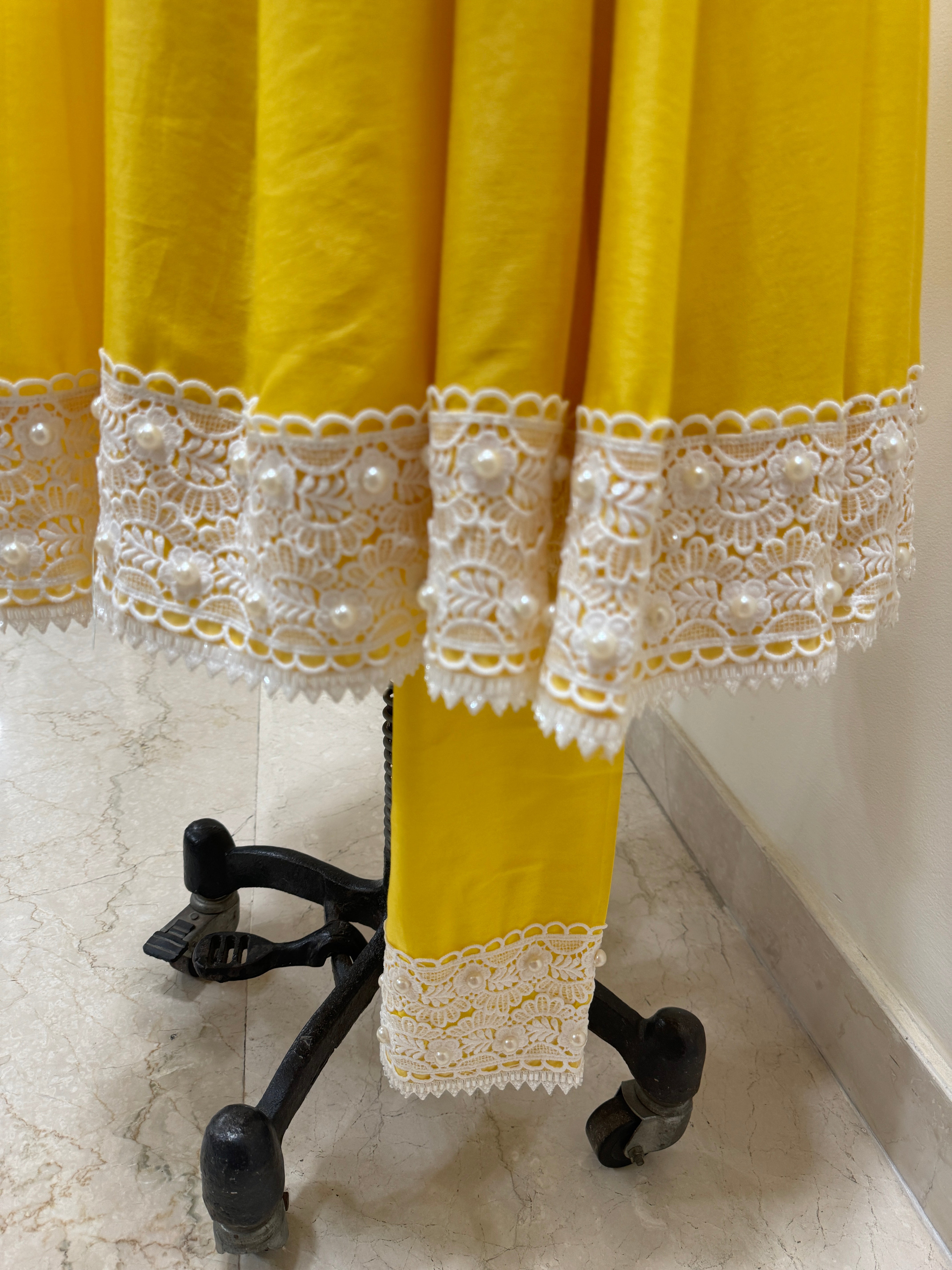 Yellow Corset Anarkali