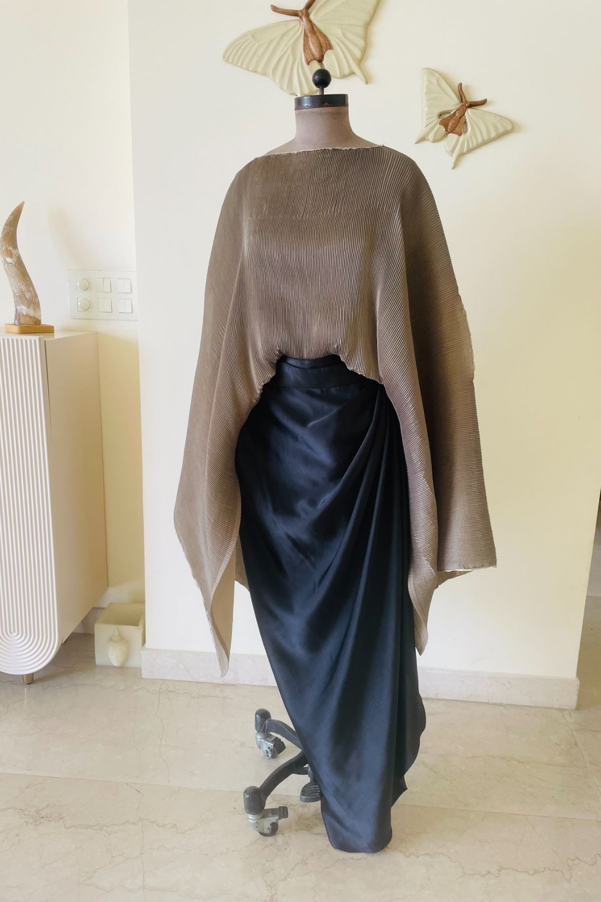 Pleated Cape/ Skirt