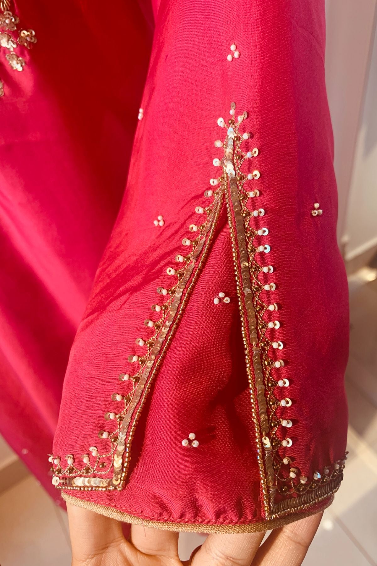 Fuschia Orange Suit