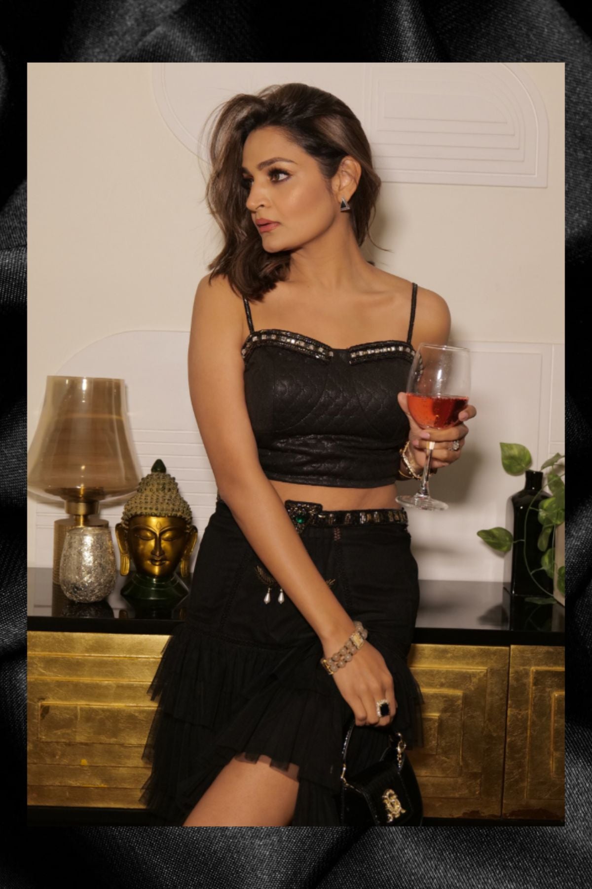 Black Corset and Skirt
