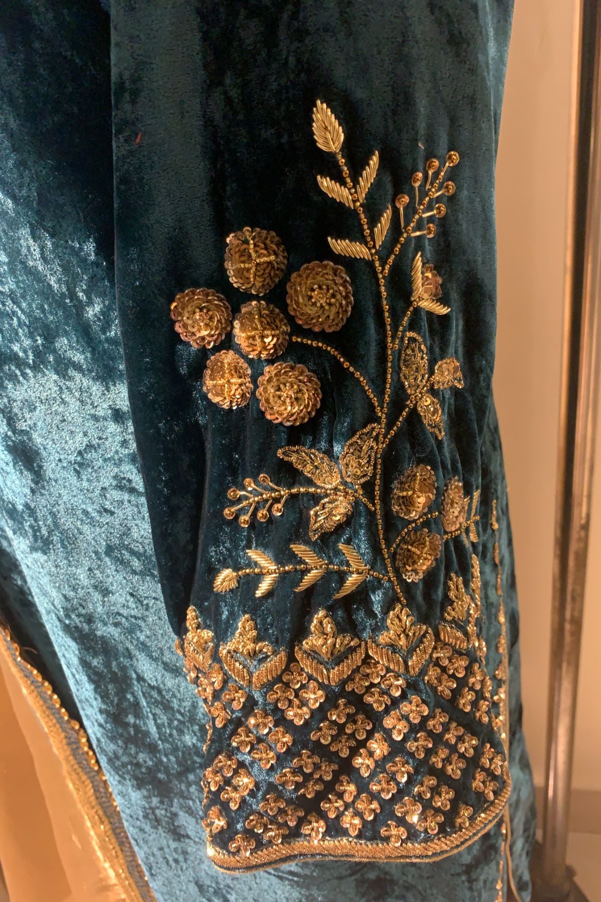 Hand Embroidered Velvet Suit
