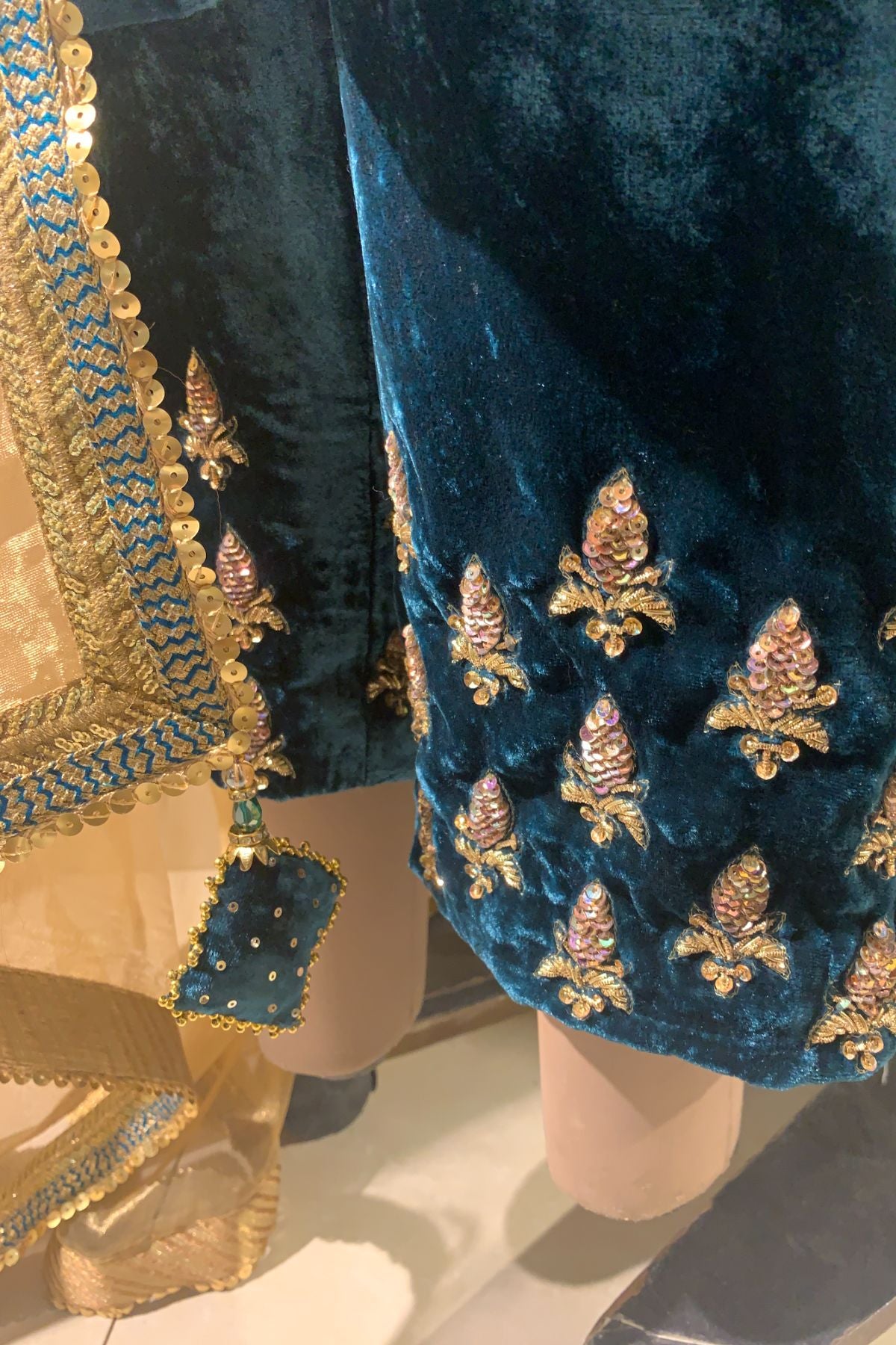 Hand Embroidered Velvet Suit