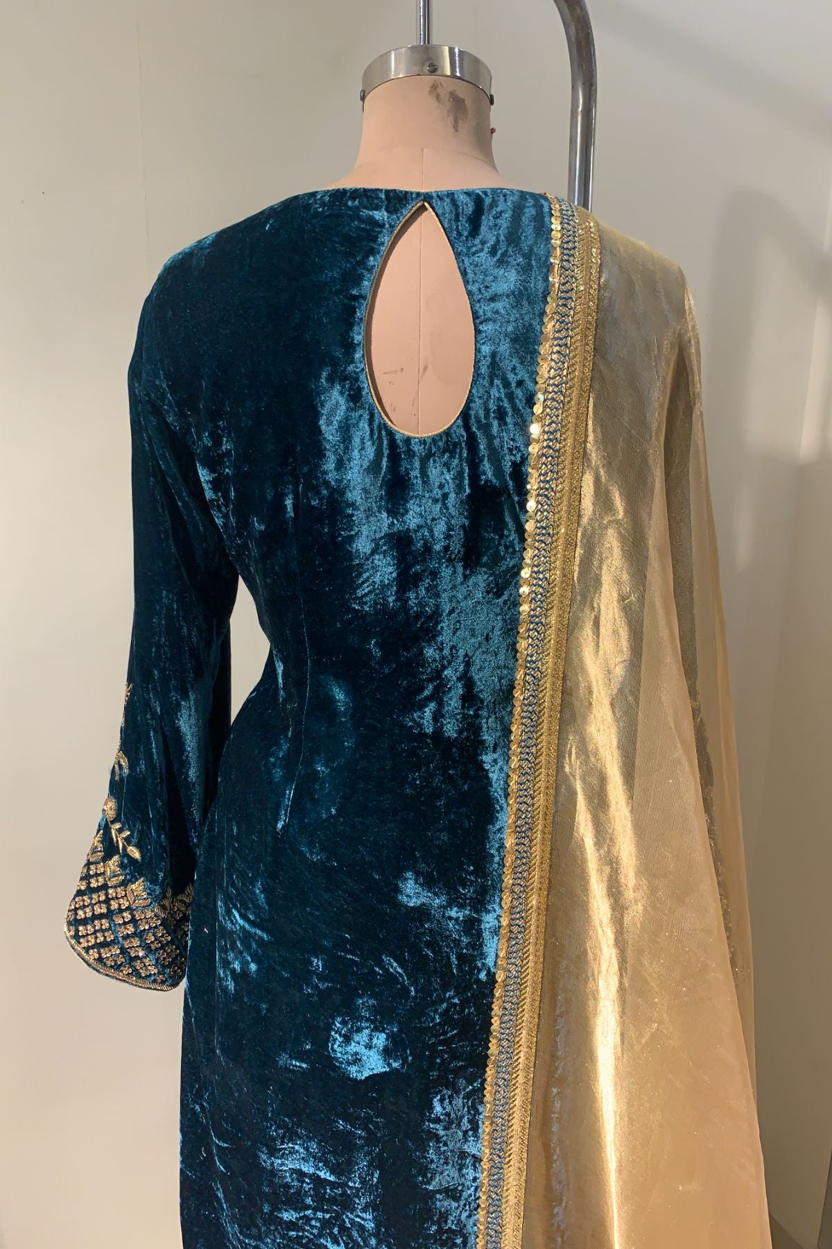 Hand Embroidered Velvet Suit