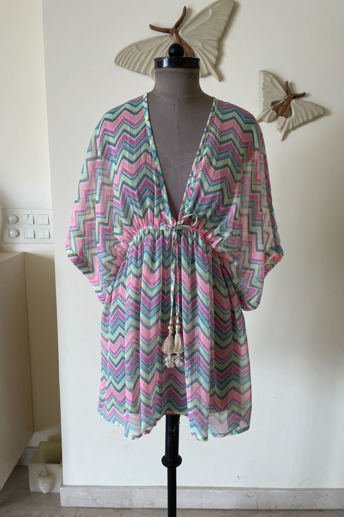 Zig Zag Print Kaftan