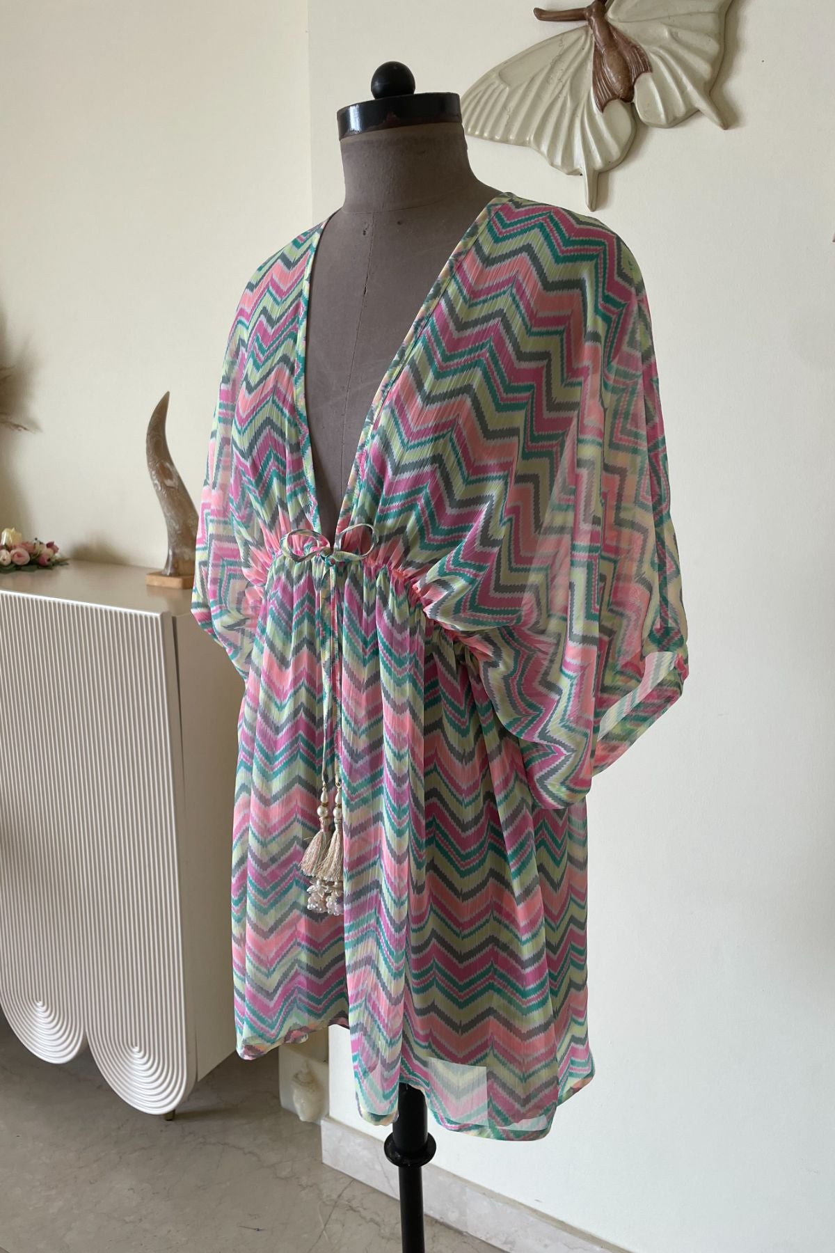Zig Zag Print Kaftan