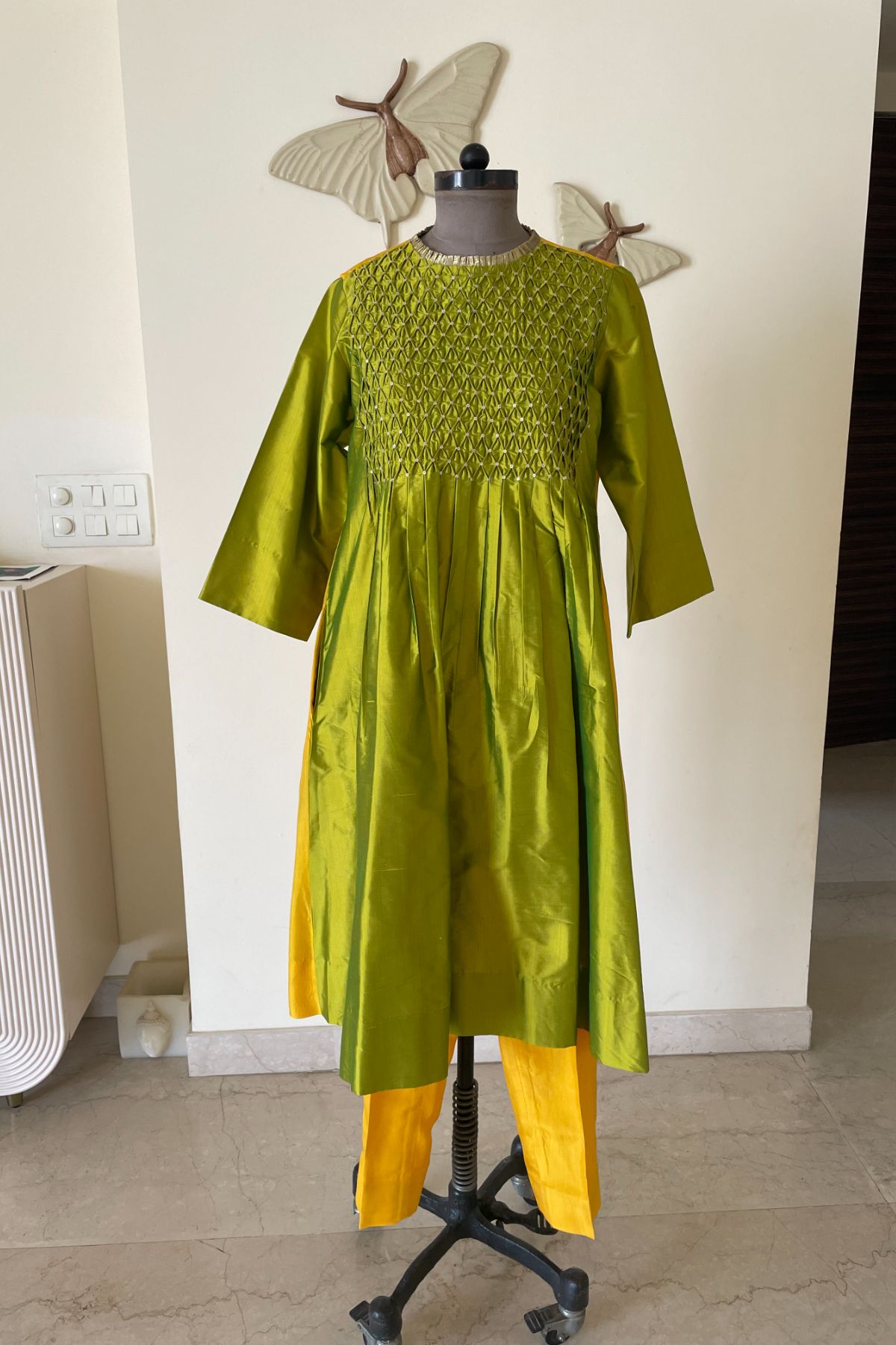 Hand Smocked Tuck Suit