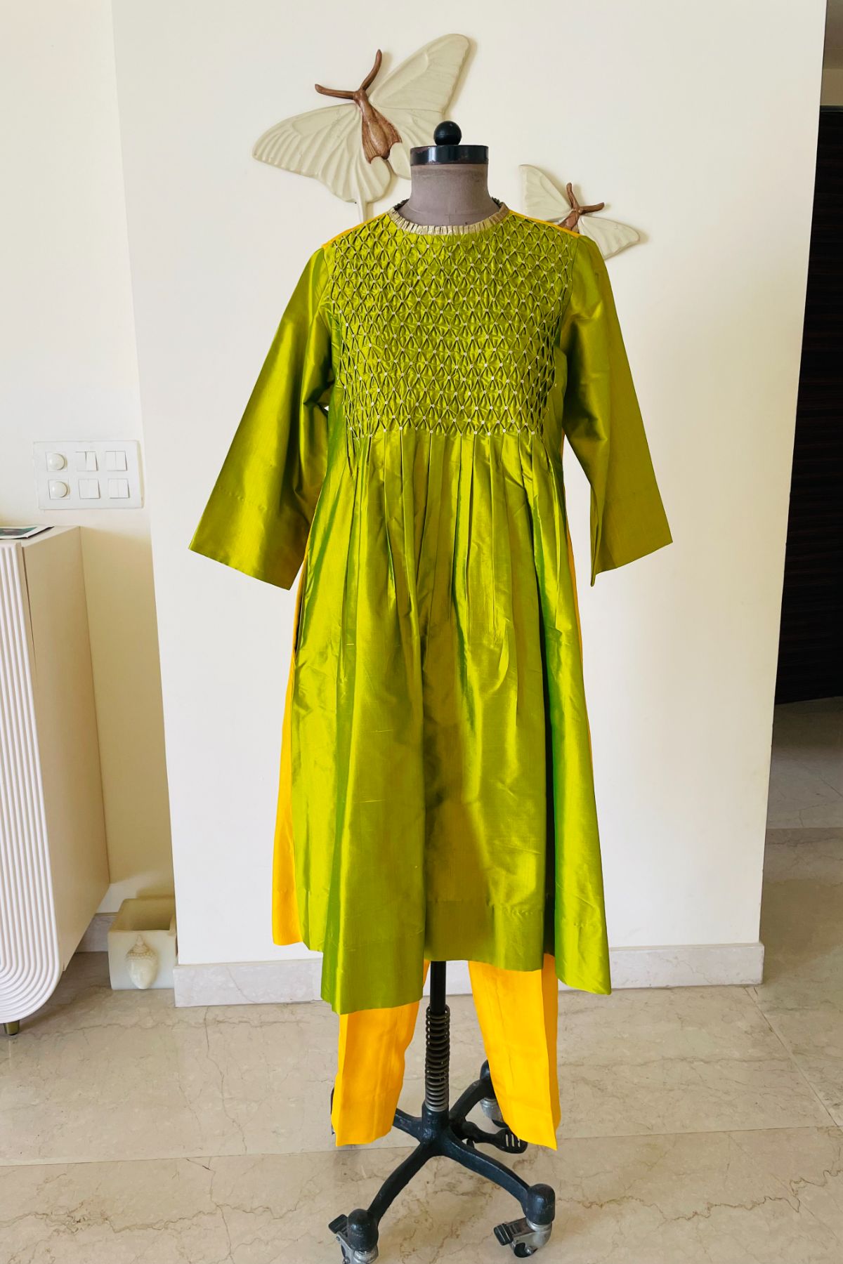 Hand Smocked Tuck Suit