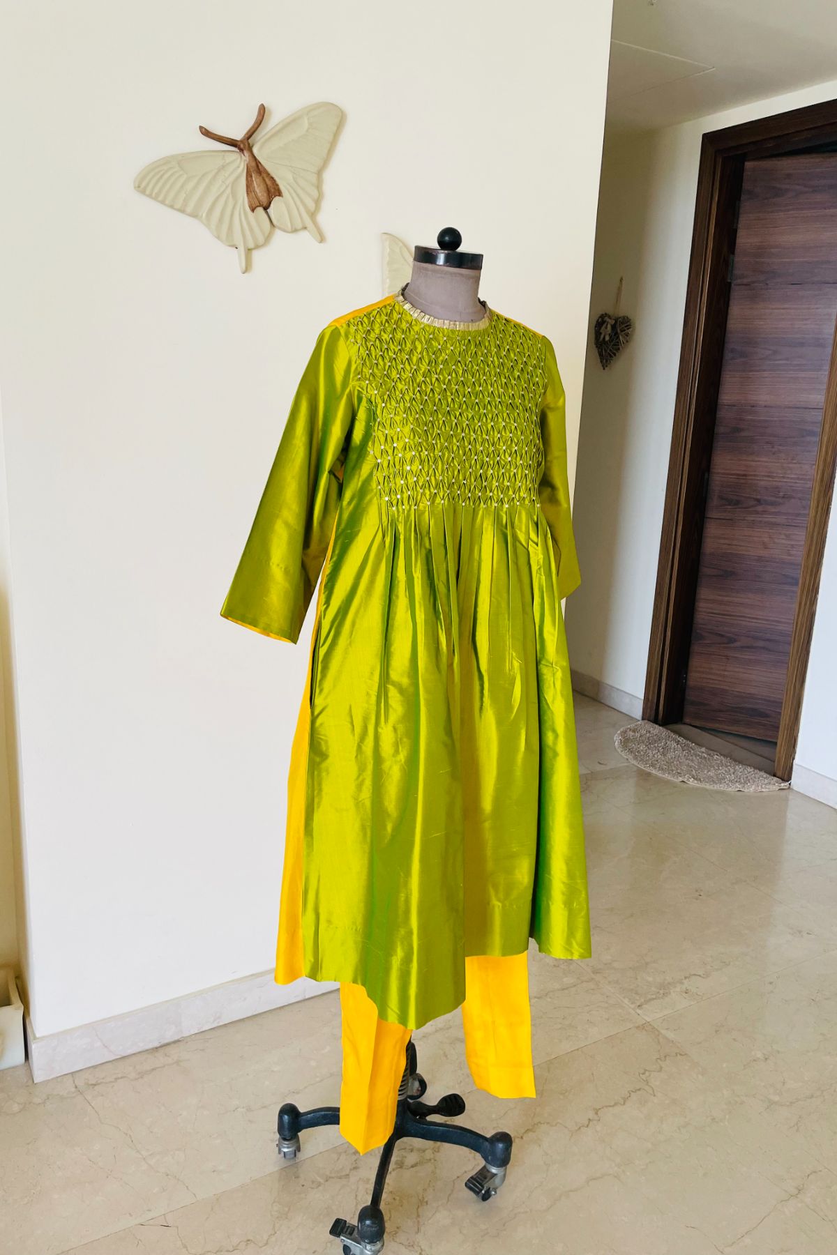 Hand Smocked Tuck Suit