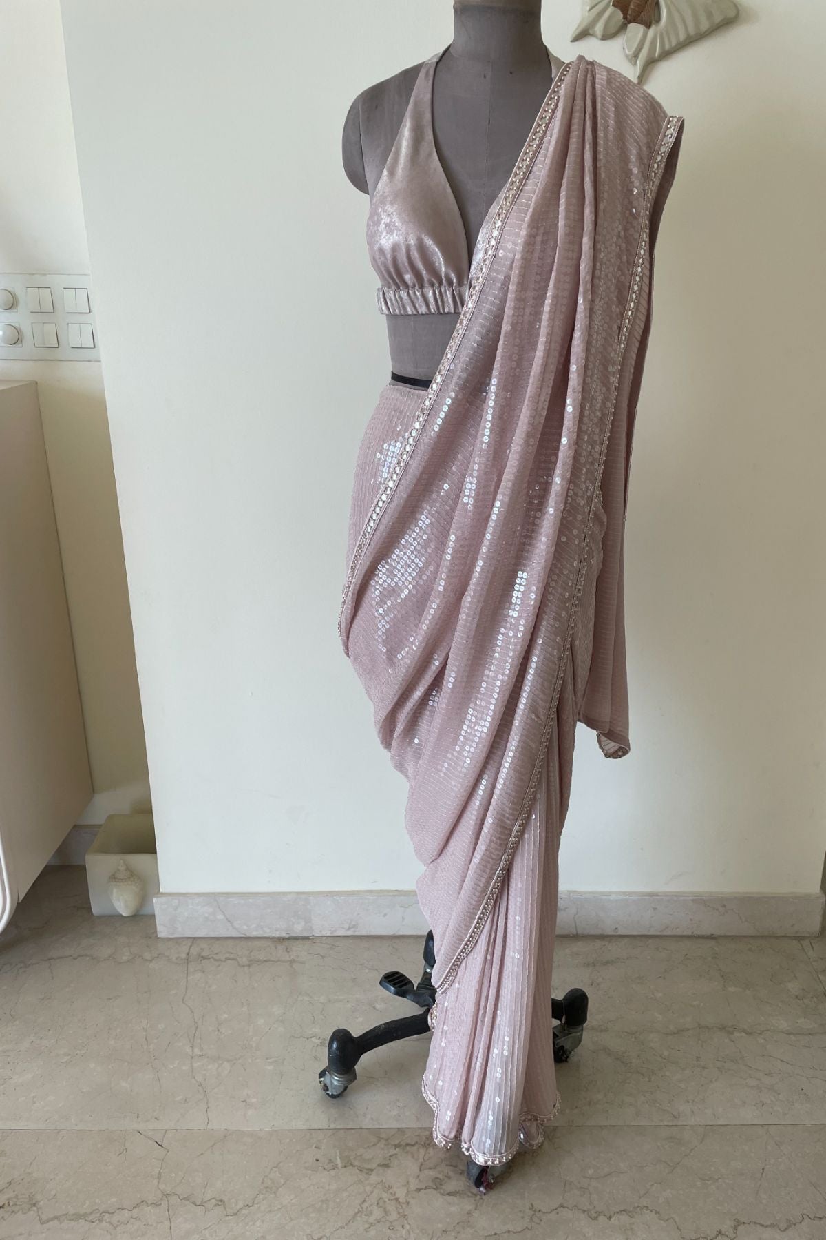 Sequined saree