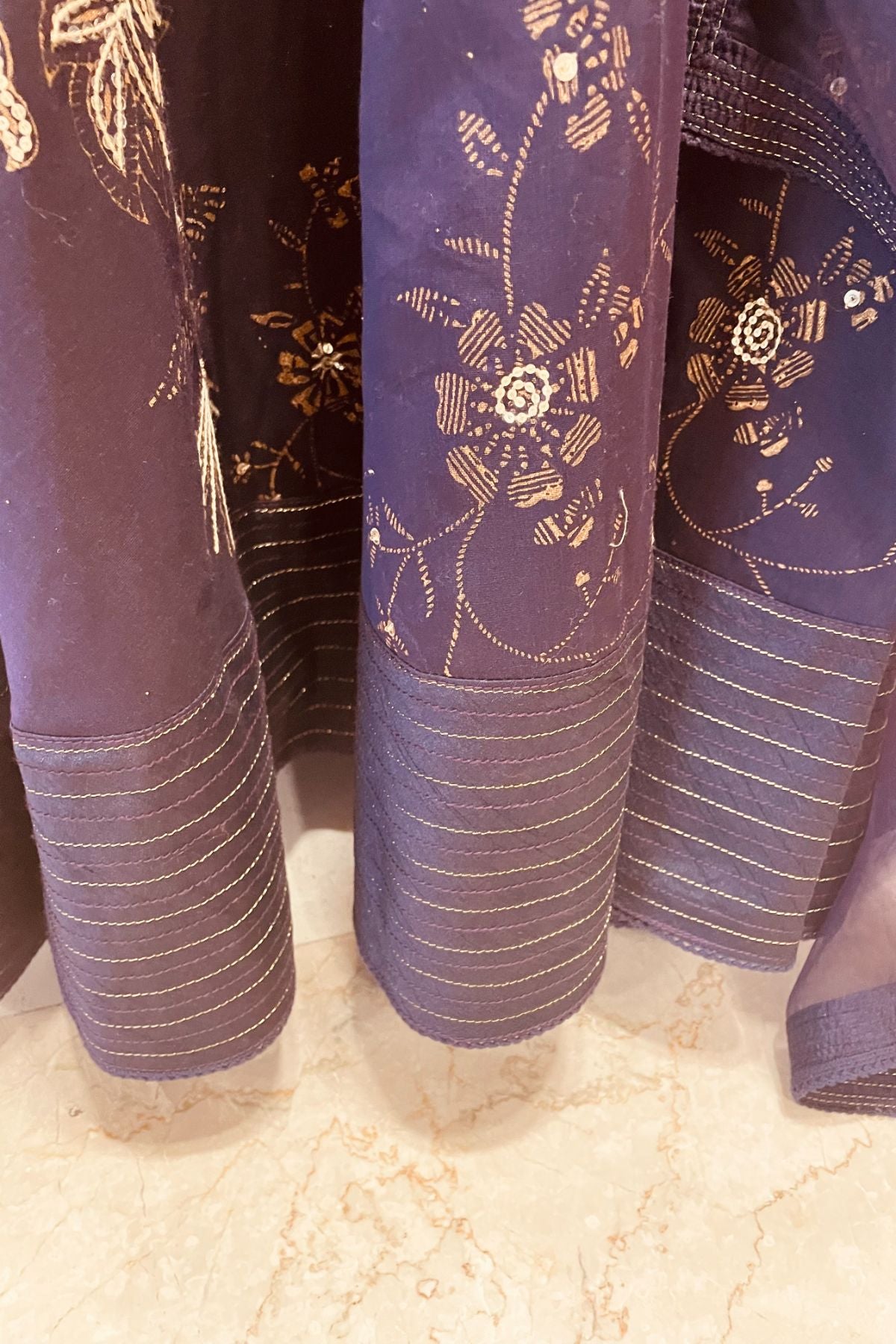 Purple Chanderi Lehenga