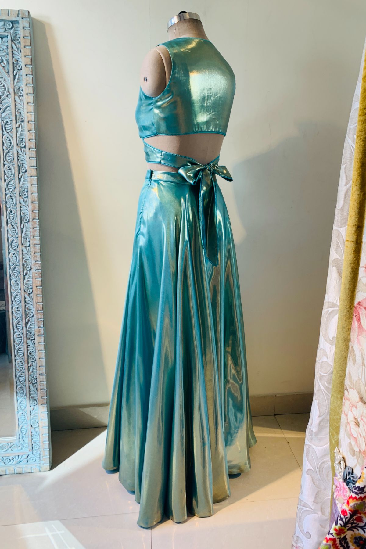 Ocean Wrap Lehenga