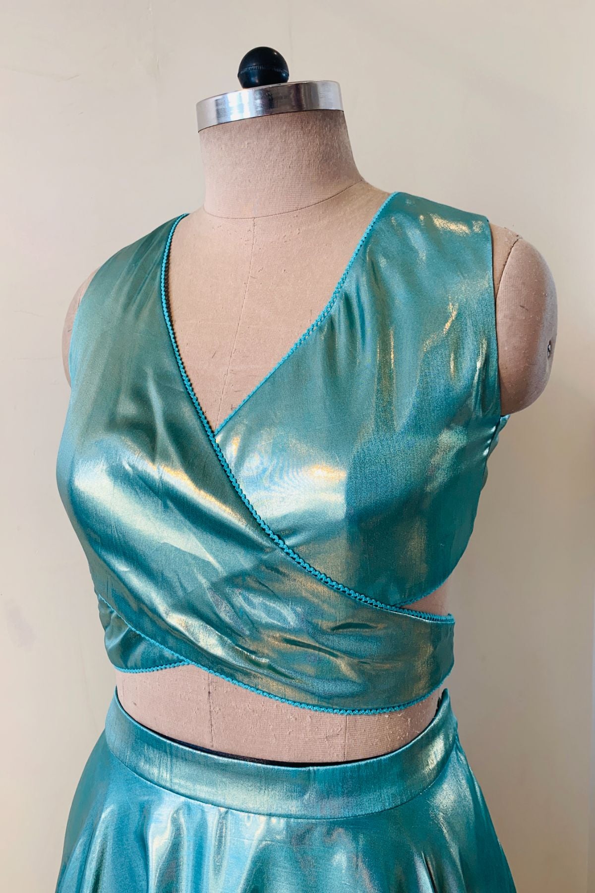 Ocean Wrap Lehenga