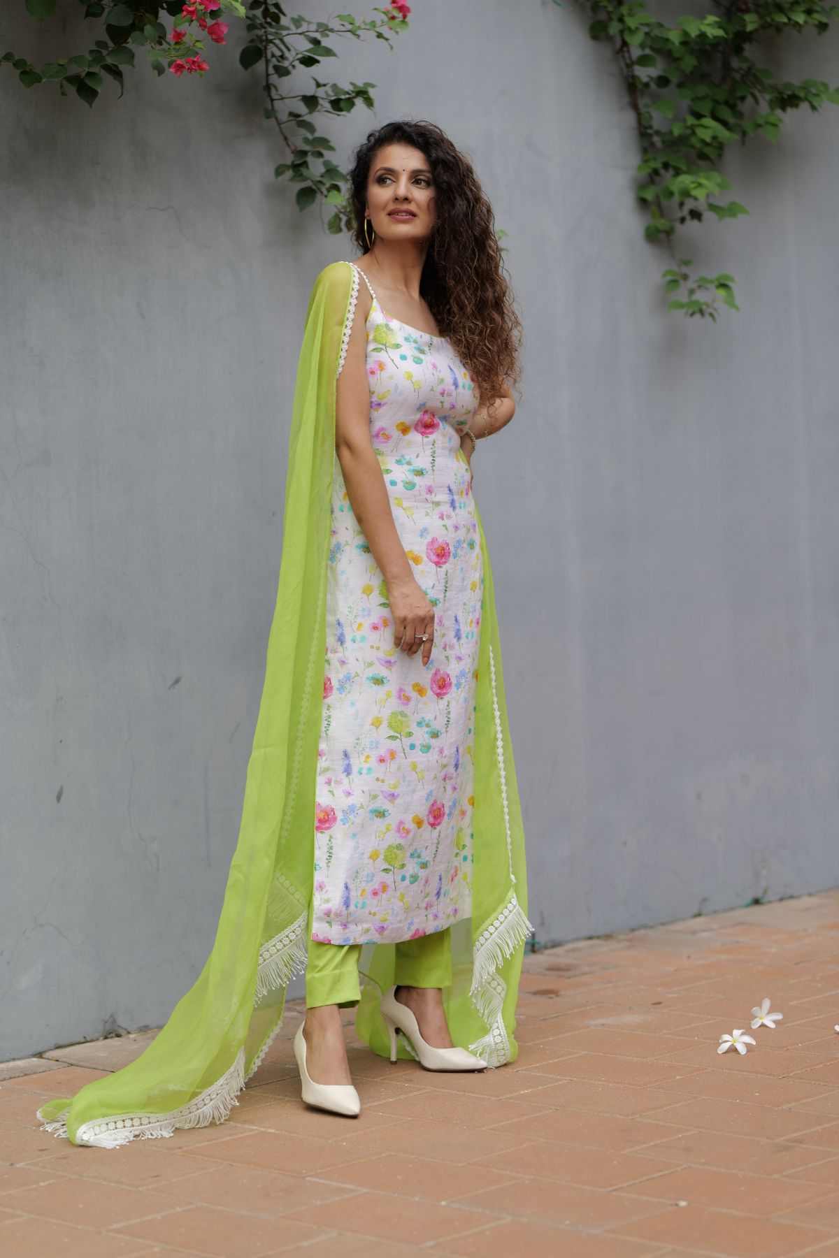 Printed Linen Suit
