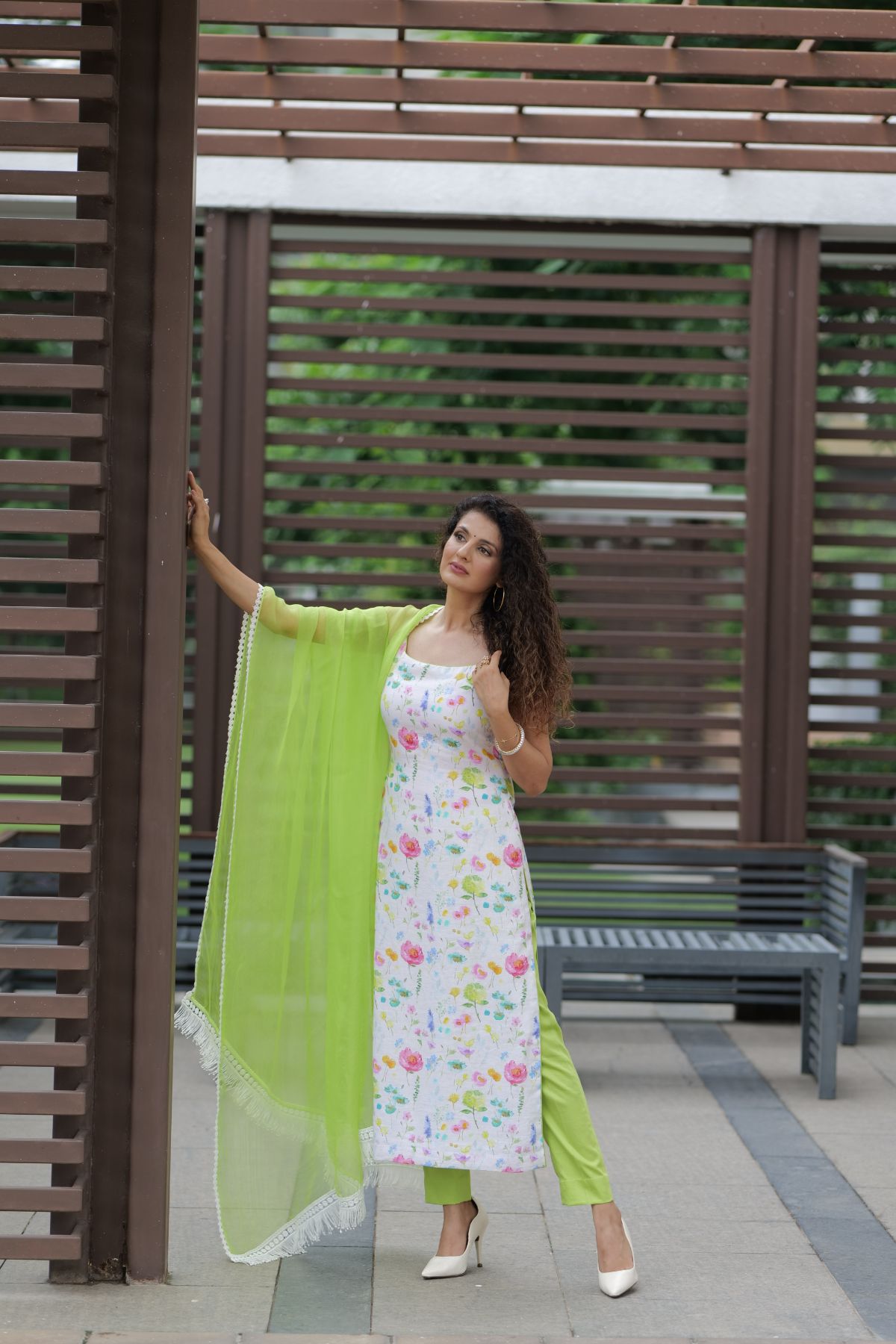 Printed Linen Suit