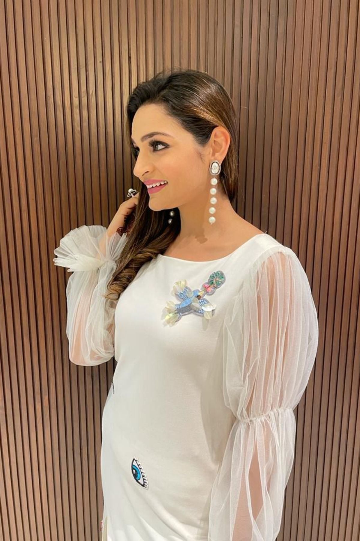 Ivory Puff Sleeve Suit