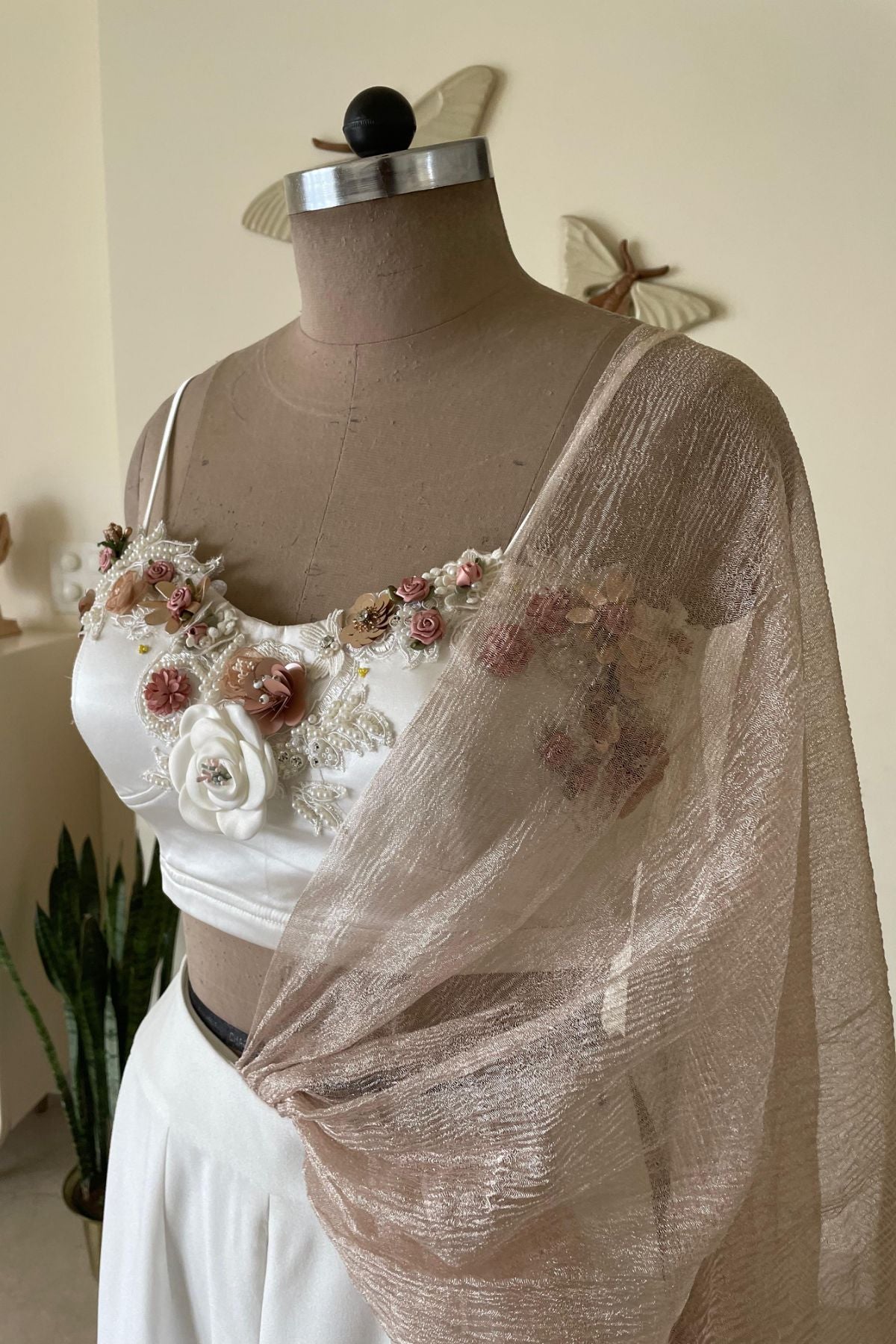 3d Flower Pant Drape