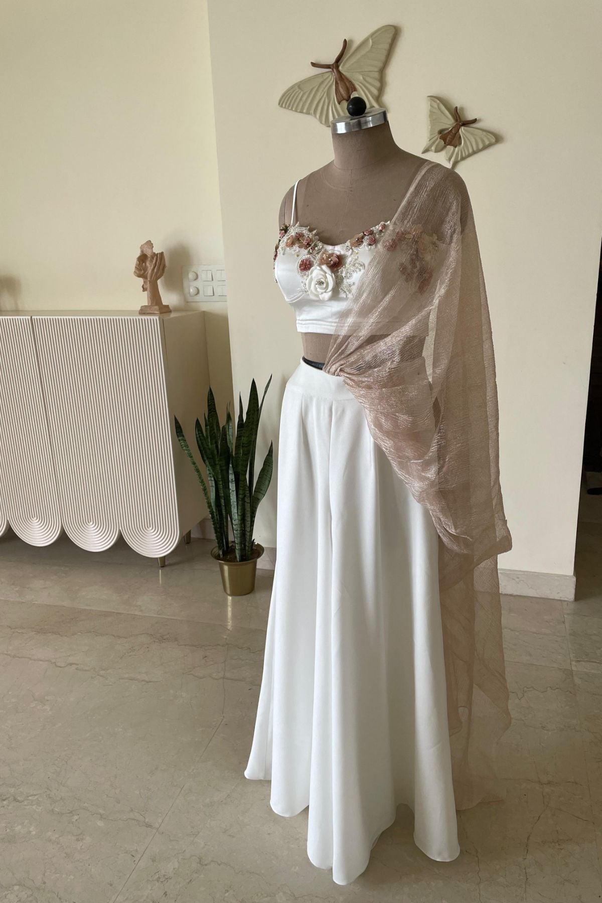 3d Flower Pant Drape