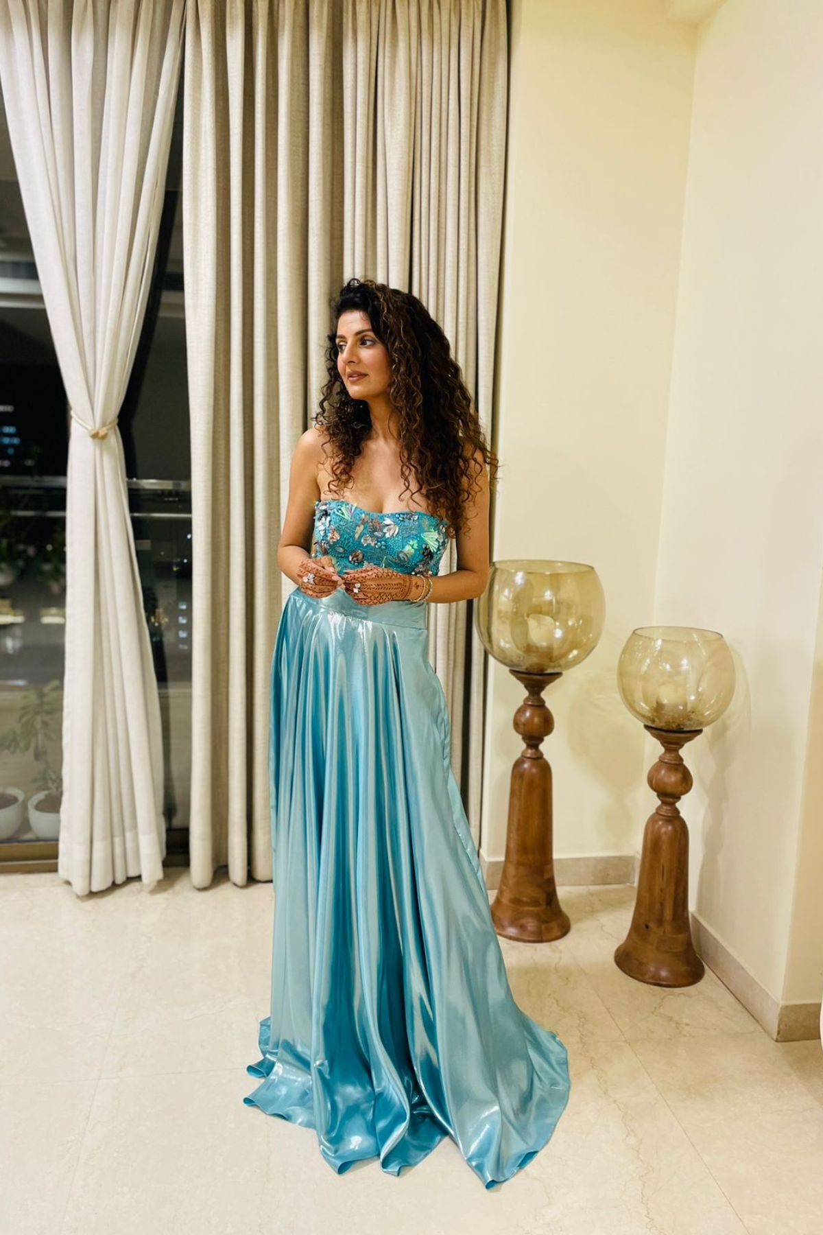Ocean Corset and Lehenga
