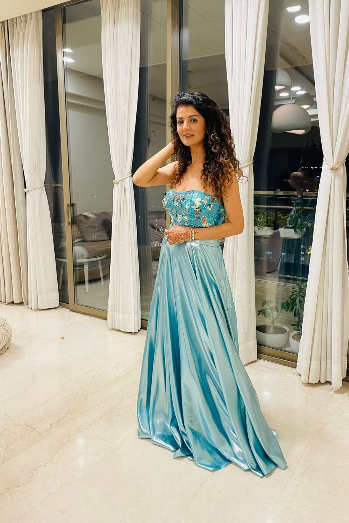 Ocean Corset and Lehenga