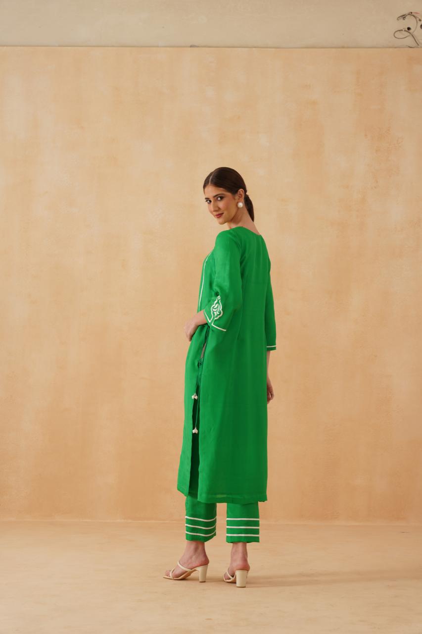 Green Kurta Set