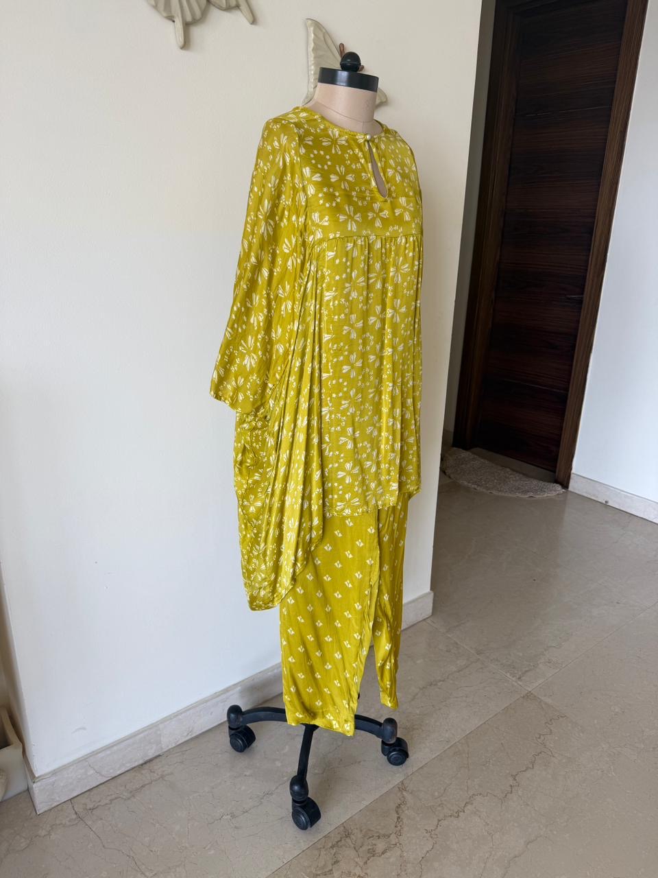 Printed kaftan kurta co ord set