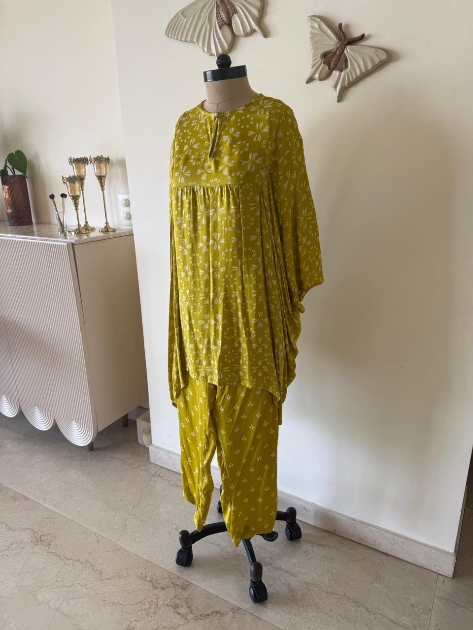 Printed kaftan kurta co ord set